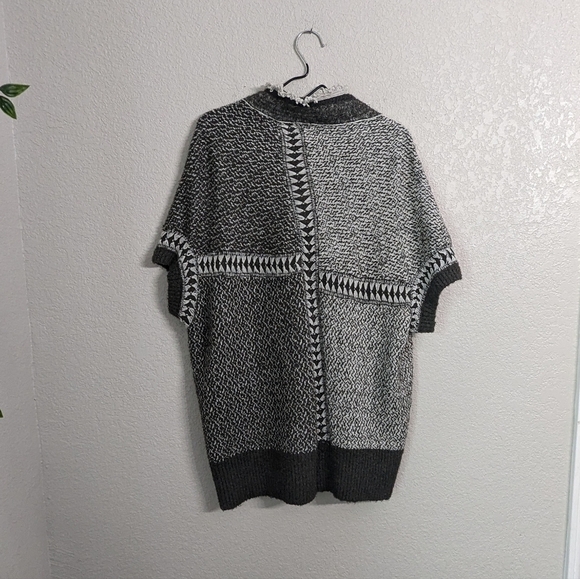 Angel Of The North By Anthropologie Wool Gray Cardigan Sweater Short Sleeve XS/S - Picture 3 of 10